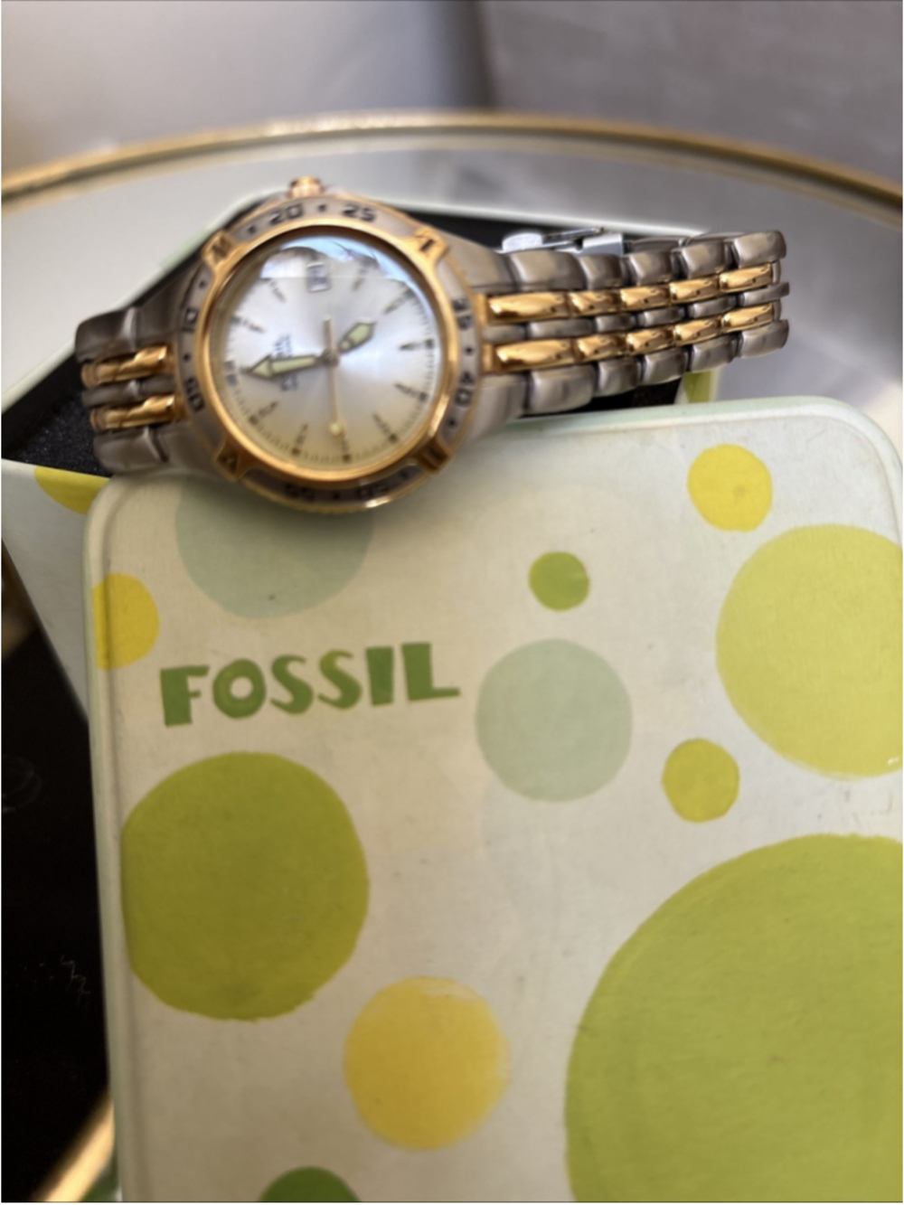 Fossil 2005 Houston Bowl PR-5201 Womens Wrist Watch Stainless Steel In Box